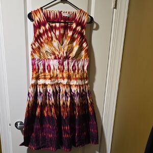 Calvin Klein Red and Orange Patterned Fabric